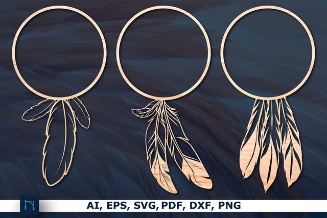 laser cut feathers Wall Art SVG bundle SVG MD JOYNAL ABDIN 