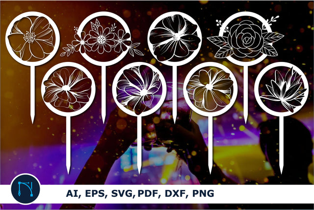 laser cut floral Cake topper bundle SVG MD JOYNAL ABDIN 