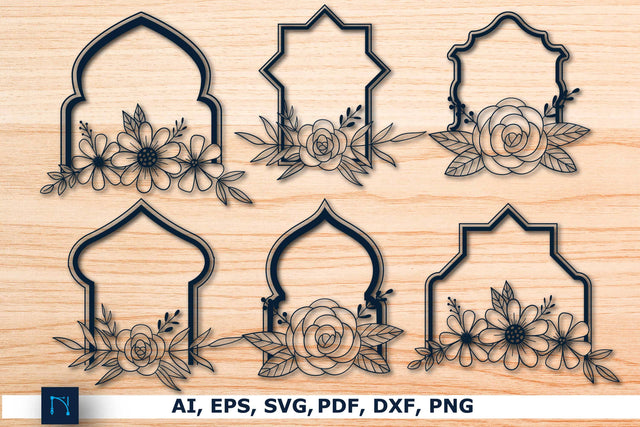 laser cut Floral mosque dome SVG Bundle SVG MD JOYNAL ABDIN 
