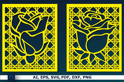 Laser cut Floral Rattan Decor SVG bundle SVG MD JOYNAL ABDIN 