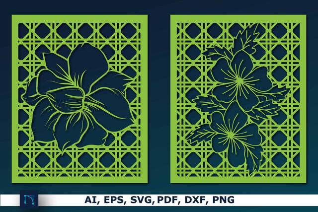 Laser cut Floral Rattan Decor SVG bundle SVG MD JOYNAL ABDIN 