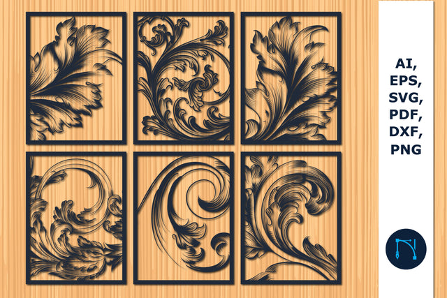 laser cut floral wall home decor bundle SVG SVG MD JOYNAL ABDIN 