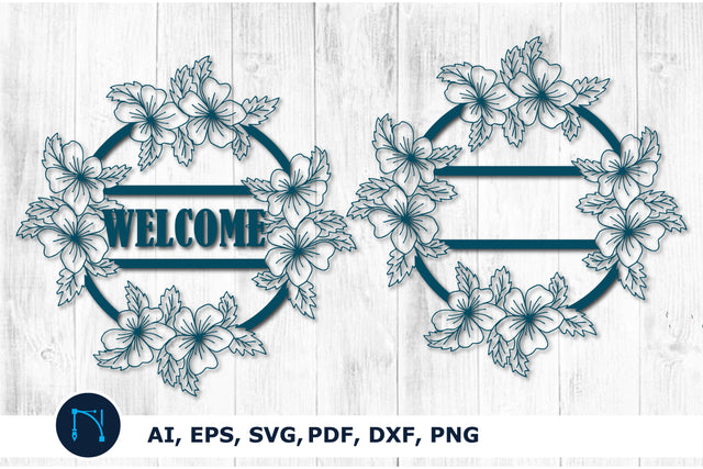 laser cut Flower Frame Sign Wall Art svg SVG MD JOYNAL ABDIN 