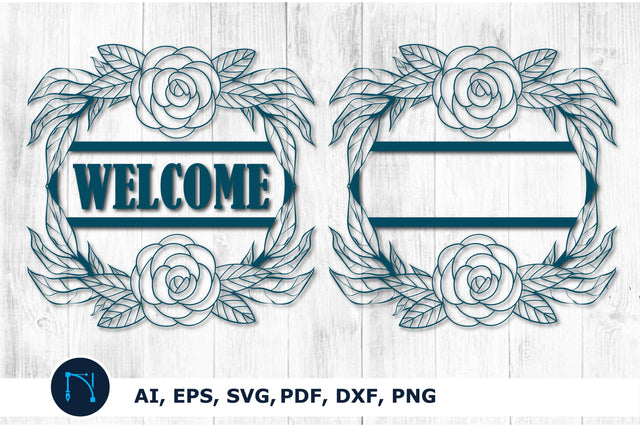 laser cut Flower Frame Sign Wall Art svg SVG MD JOYNAL ABDIN 