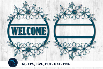 laser cut Flower Frame Sign Wall Art SVG SVG MD JOYNAL ABDIN 