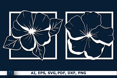 Laser cut flower Wall Decor Bundle SVG MD JOYNAL ABDIN 