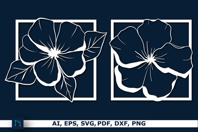 Laser cut flower Wall Decor Bundle SVG MD JOYNAL ABDIN 