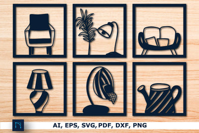 Laser-cut furniture Decor SVG Bundle SVG MD JOYNAL ABDIN 