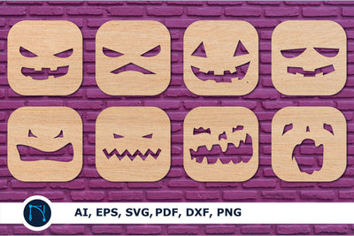 laser cut ghost faces bundle SVG decor SVG MD JOYNAL ABDIN 
