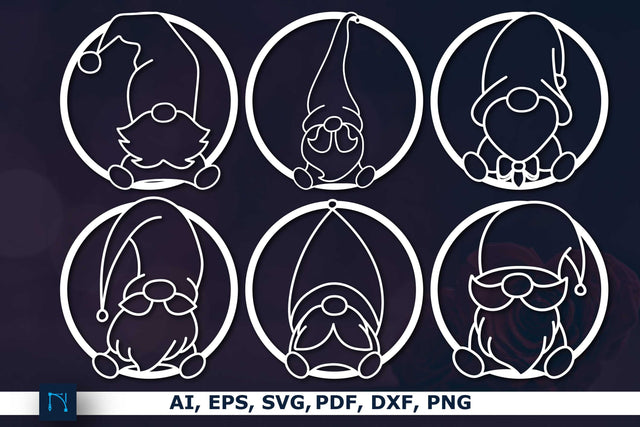 laser cut Gnome Decor SVG bundle SVG MD JOYNAL ABDIN 