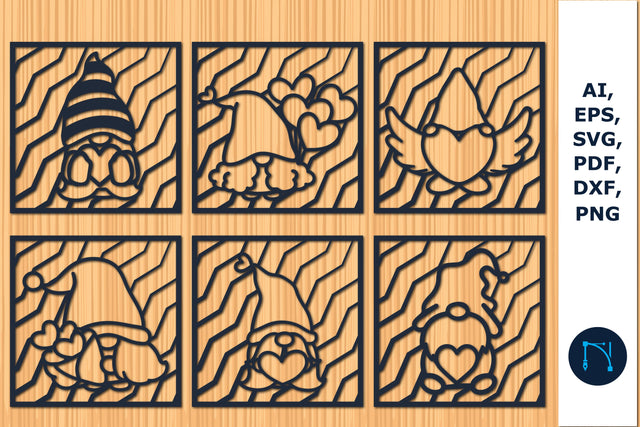 laser cut Gnome decor SVG file bundle SVG MD JOYNAL ABDIN 