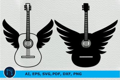 laser cut guitar with wing SVG bundle SVG MD JOYNAL ABDIN 
