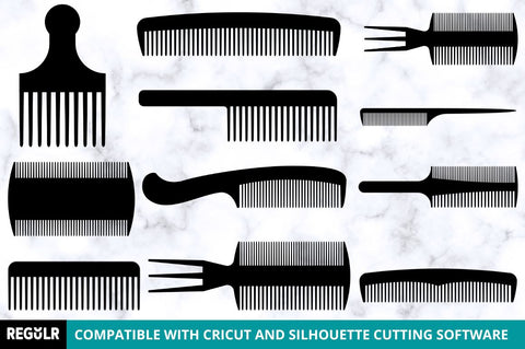 Laser Cut Hair Comb SVG Bundle SVG Regulrcrative 