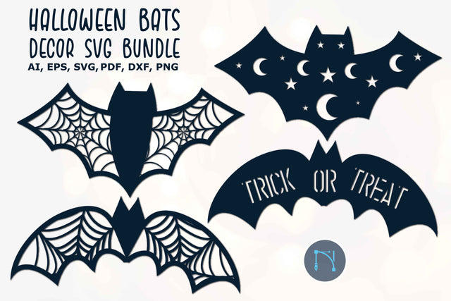 Laser Cut Halloween Bats SVG Bundle SVG MD JOYNAL ABDIN 