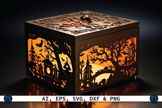 Laser Cut Halloween Box SVG SVG MD JOYNAL ABDIN 