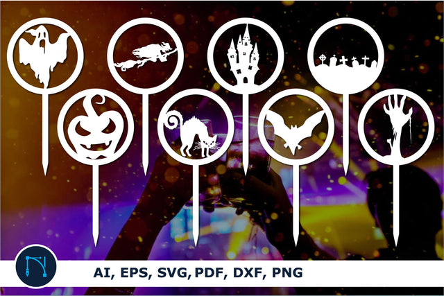 laser cut Halloween Cake topper bundle SVG MD JOYNAL ABDIN 