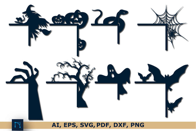 Laser Cut Halloween Door Corner Bundle SVG SVG MD JOYNAL ABDIN 