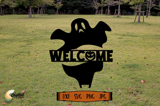 Laser Cut Halloween garden design SVG. Welcome design SVG. SVG Evgenyia Guschina 