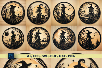 Laser Cut Halloween Witch SVG Bundle SVG MD JOYNAL ABDIN 