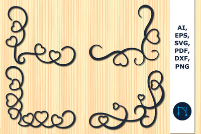 laser cut heart border SVG bundle SVG SVG MD JOYNAL ABDIN 