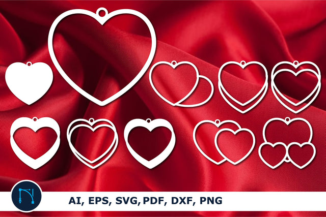 laser cut heart Earring SVG bundle SVG MD JOYNAL ABDIN 