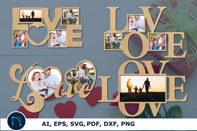 Laser cut heart photo frame SVG bundle SVG MD JOYNAL ABDIN 