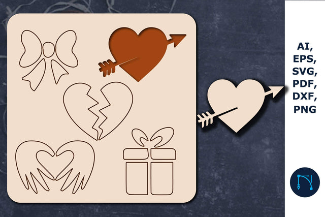 laser cut Kid’s Valentine Puzzle SVG SVG MD JOYNAL ABDIN 