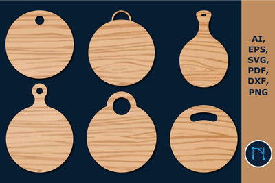 Laser Cut Kitchen Cutting Board Set SVG SVG MD JOYNAL ABDIN 