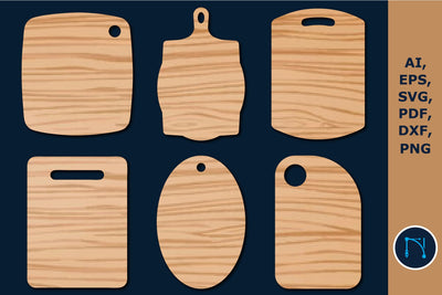 Laser Cut Kitchen Cutting Board Set SVG SVG MD JOYNAL ABDIN 