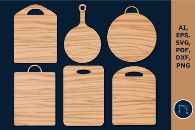 Laser Cut Kitchen Cutting Board Set SVG SVG MD JOYNAL ABDIN 