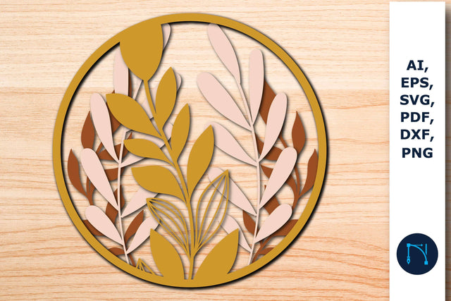 laser cut layer autumn SVG wall decor SVG MD JOYNAL ABDIN 