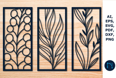 Laser cut Leaf Wall Decor SVG Bundle SVG MD JOYNAL ABDIN 