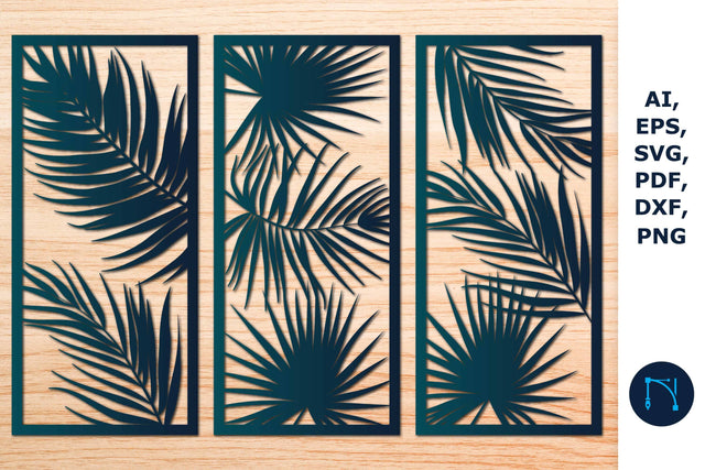 Laser cut Leaf Wall Decor SVG Bundle SVG MD JOYNAL ABDIN 