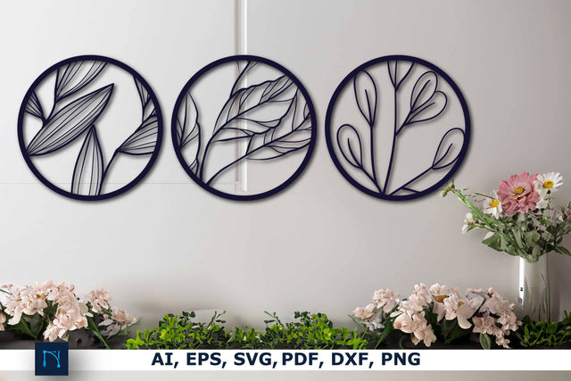 Laser-cut leaf Wall Decor SVG Bundle SVG MD JOYNAL ABDIN 