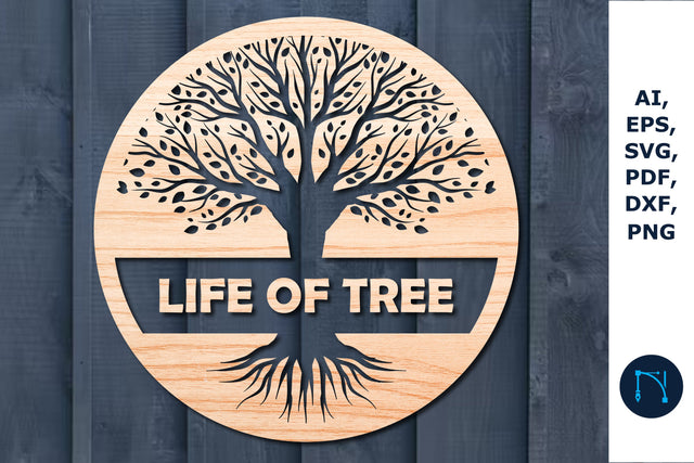 Laser Cut Life of tree Round Decor SVG SVG MD JOYNAL ABDIN 