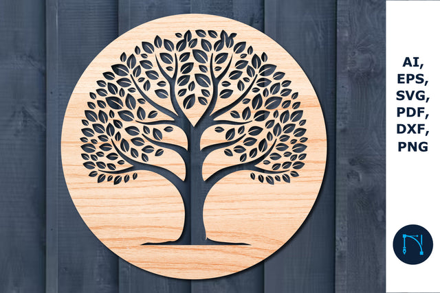 Laser Cut Life of tree Round Decor SVG SVG MD JOYNAL ABDIN 