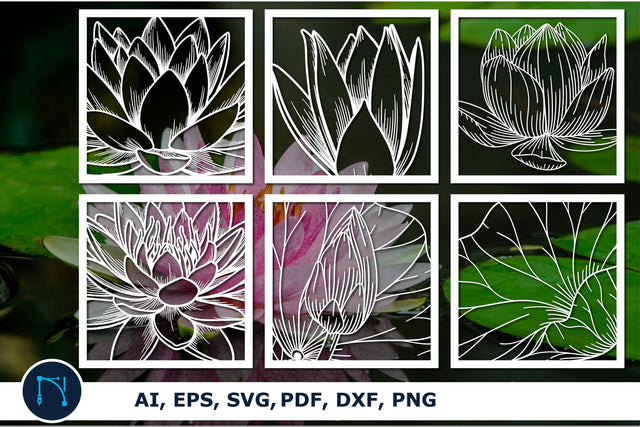 laser cut lotus wall decor SVG bundle SVG MD JOYNAL ABDIN 