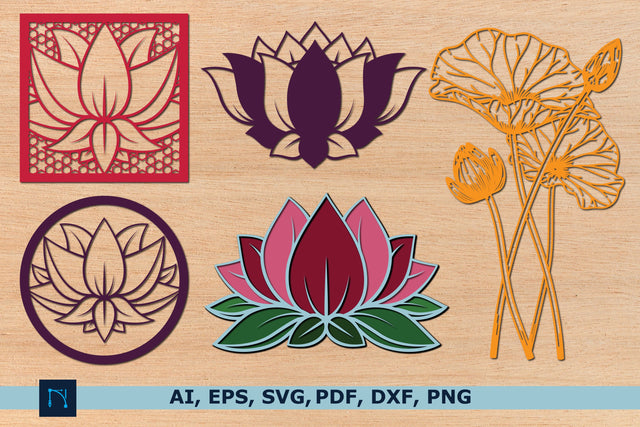 laser cut lotus wall decor SVG bundle SVG MD JOYNAL ABDIN 