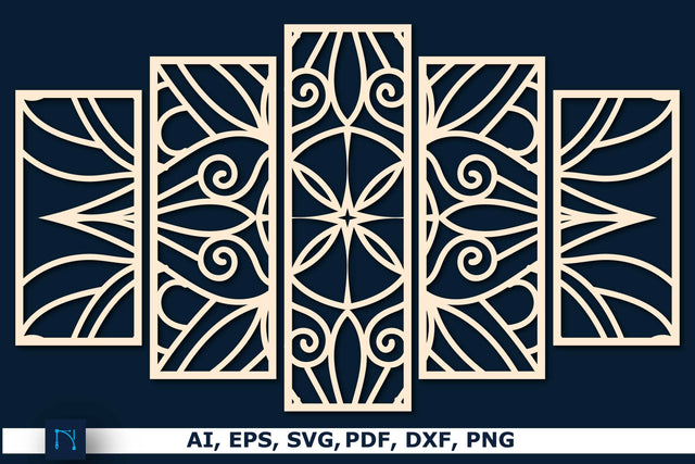 laser cut Mandala Wall Decor Bundle SVG SVG MD JOYNAL ABDIN 
