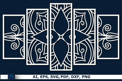 laser cut Mandala Wall Decor Bundle SVG SVG MD JOYNAL ABDIN 