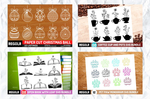 Laser Cut Mega SVG Bundle, Laser Cut Ornament SVG Bundle SVG Regulrcrative 