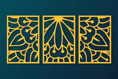 laser cut Metal Wall Decor SVG Set of 3 SVG MD JOYNAL ABDIN 