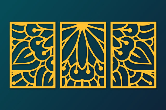 laser cut Metal Wall Decor SVG Set of 3 SVG MD JOYNAL ABDIN 