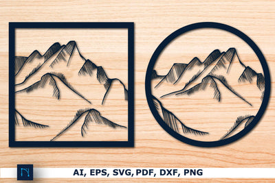 Laser-cut Mountain Wall Decor SVG bundle SVG MD JOYNAL ABDIN 