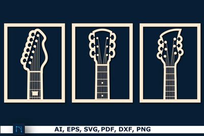 laser cut music Guitars decor SVG Bundle SVG MD JOYNAL ABDIN 