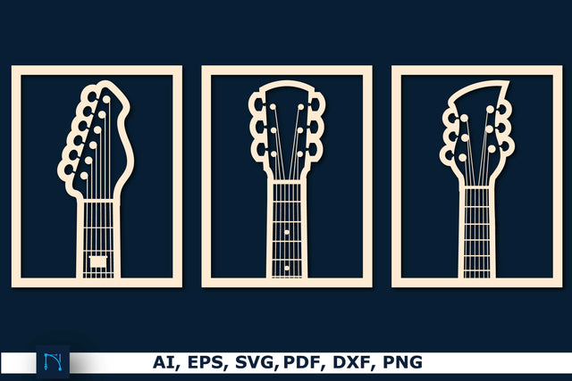 laser cut music Guitars decor SVG Bundle SVG MD JOYNAL ABDIN 