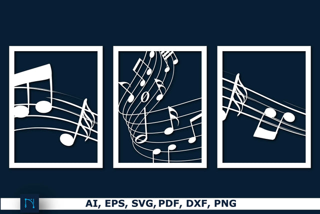 laser cut musical notes melody SVG set SVG MD JOYNAL ABDIN 