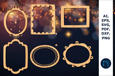 laser Cut photo frame SVG Bundle SVG MD JOYNAL ABDIN 