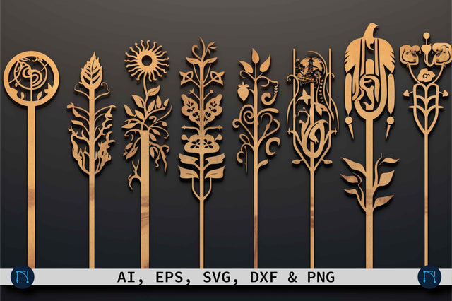 Laser Cut Plant Stakes SVG Bundle SVG MD JOYNAL ABDIN 