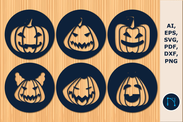 laser cut Pumpkin coaster SVG bundle SVG MD JOYNAL ABDIN 